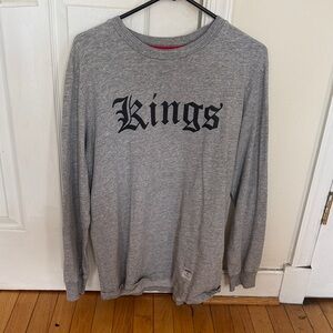 Supreme Heather Gray Shirt with Red Detail